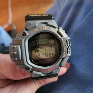 Casio G-Shock Sky Force DW-6700 in Gray with Black Strap and Red Accent